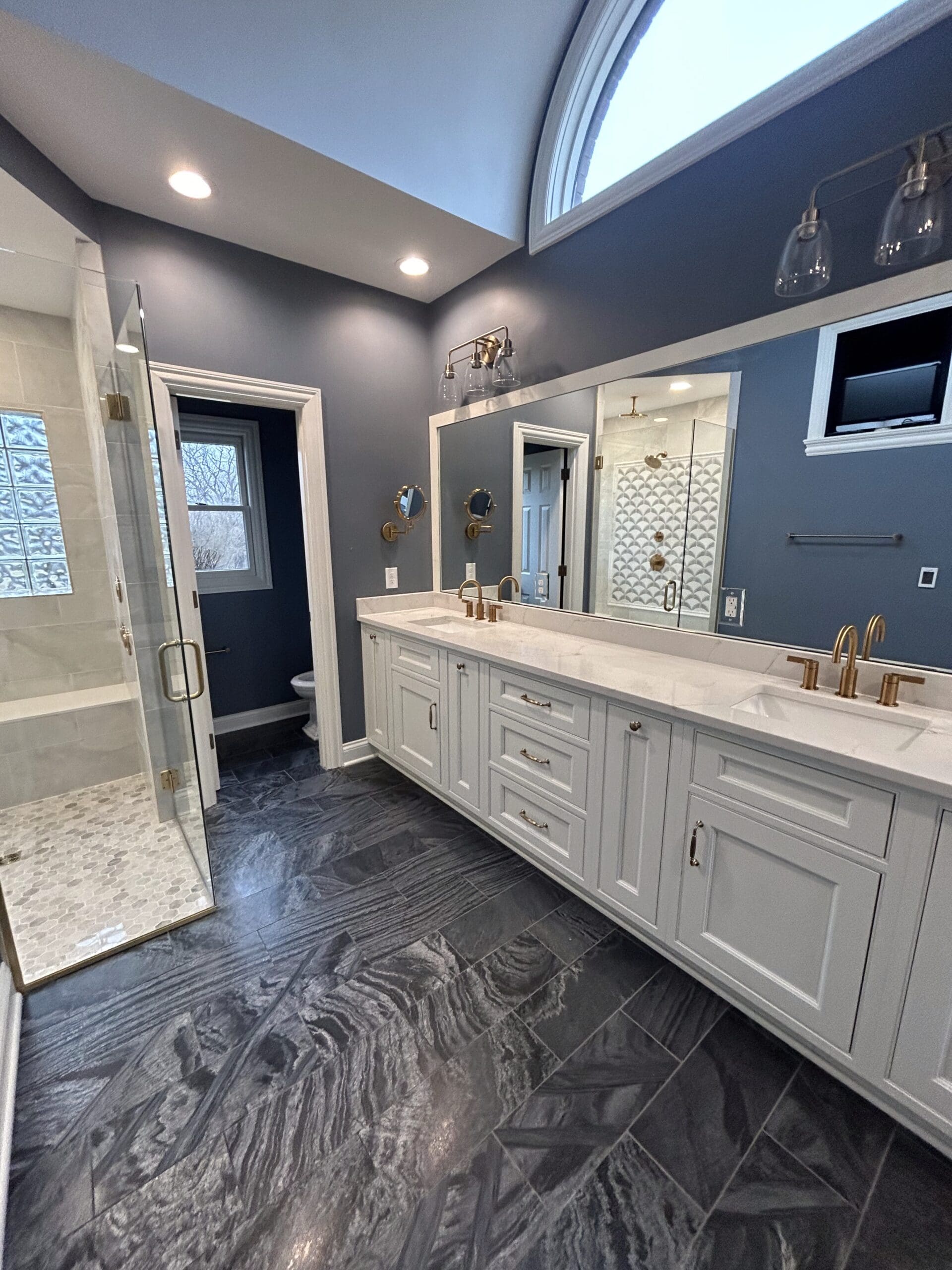 Bathroom Remodel - Blue and White