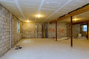 Basement,Renovation,Unfinished,Interior,Frame,Of,A,New,House,Under Late Summer Basement Remodel